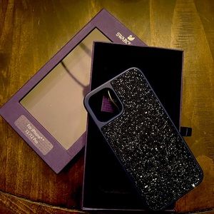 Navy Blue Swarovski Crystal iPhone 12/12 Pro case